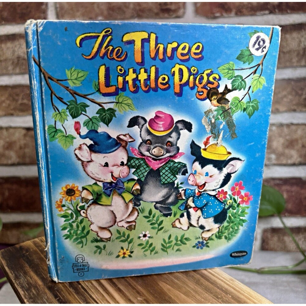 VTG 1953 Whitman Tell-a-Tales, The Three Little Pigs Hardcover Book